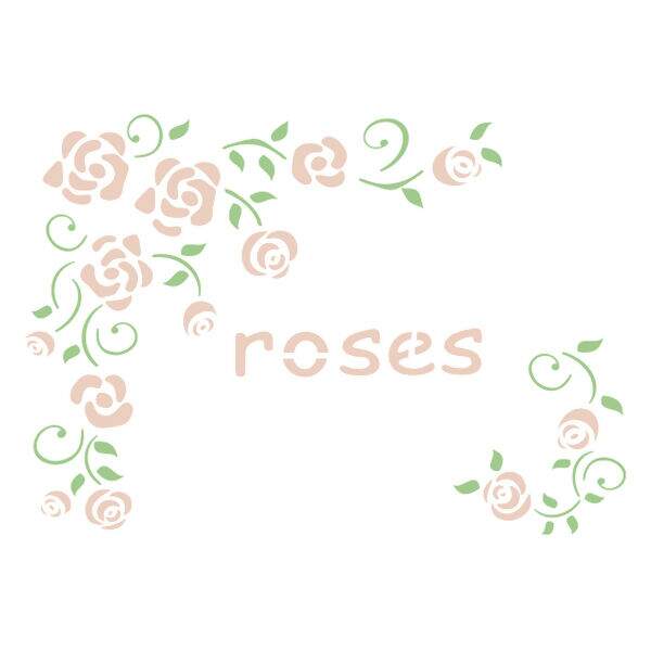 Stencil 15 x 21 cm - 1181 Rosas 1 Floral - Acrilex