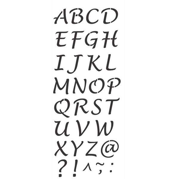 Stencil Opa 17 x 42 cm -  Alfabeto Maiúsculo - Ref. Opa 2503