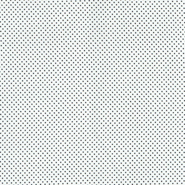 Tecido Estampado - Mini Poa Preto Fundo Branco Cor 103 -  Des.1002 - 0,50x1,50mt
