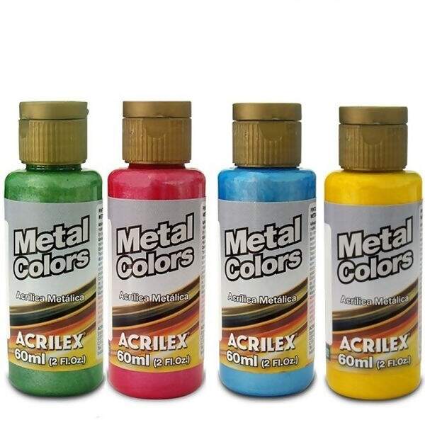 Tinta Metálica Metal Colors 60ml - Acrilex
