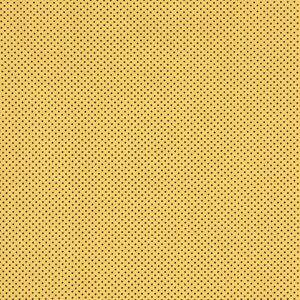 Tecido Estampado - Mini Poa Preto Fundo Amarelo Cor 114 - Des.1002 - 0,50x1,50mt