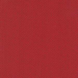 Tecido Estampado - Mini Poa Preto Fundo Vermelho Cor 011 - Des.1002 - 0,50x1,50mt