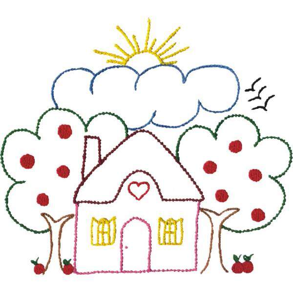 Kit de Pano de Prato Riscado 12 Unidades - Variados