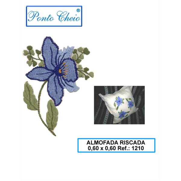 Almofada com Risco para Bordar - Orquídias