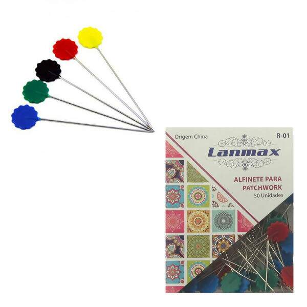 alfinete cabeça colorida flor com 50 unidades lanmax alfinete