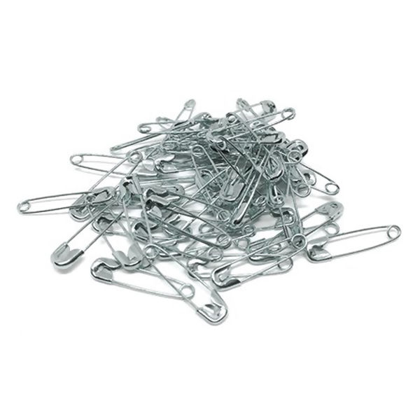 Alfinete de Segurança Prata com 100 unidades