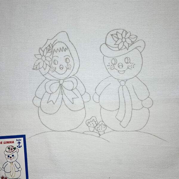 Pano de Prato Riscado para Bordar - Natal Des.01