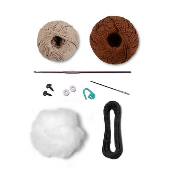 Kit Amigurumi Coleção Safári Baby - Urso