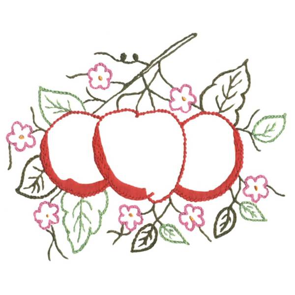 Kit de Pano de Prato Riscado 12 Unidades - Frutas