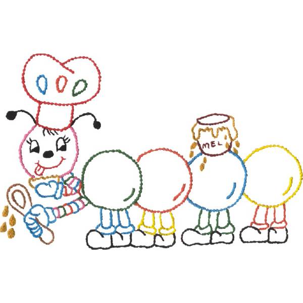 Kit de Pano de Prato Riscado 12 Unidades - Bichos