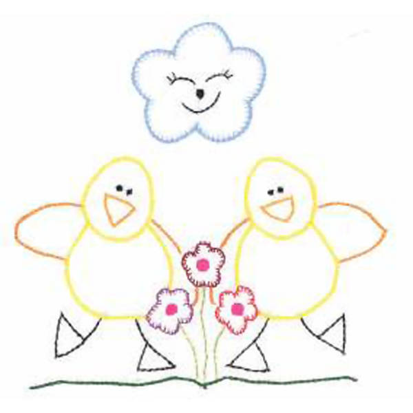 Kit de Pano de Prato Riscado 12 Unidades - Bichos