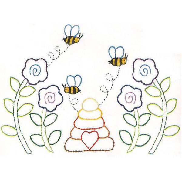 Kit de Pano de Prato Riscado 12 Unidades - Variados