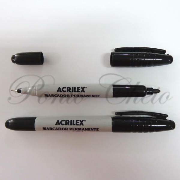 Marcador Permanente Ponta Dupla - Acrilex