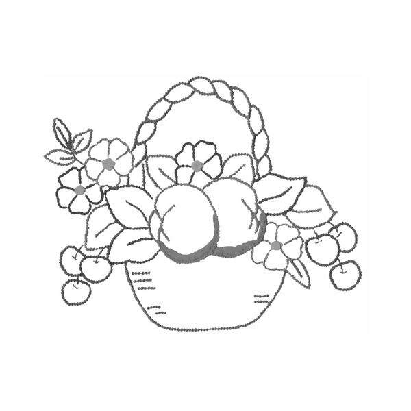 Pano de Prato Riscado para Bordar - Frutas Des.14