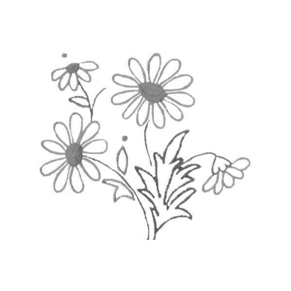 Pano de Prato Riscado para Bordar - Flor Des.25