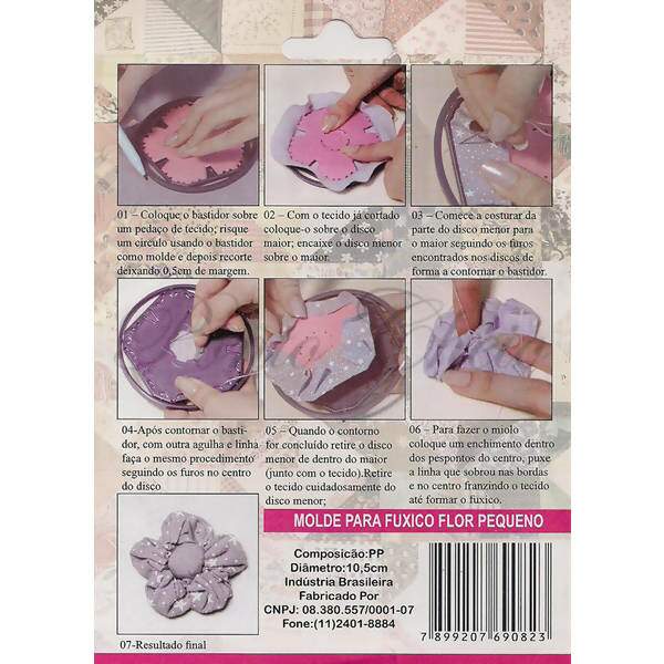 Molde para Fuxico A.B.C. da Arte - Flor 
