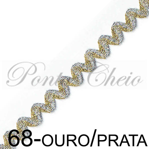 Sianinha Larga Metalizada - Ref: 334/04 - Peça com 10mt - São José