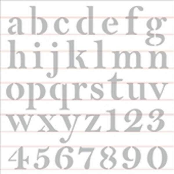 Stencil Opa 30,5 x 30,5 cm -  Alfabeto Reto Minúsculo - Ref. Opa 2517