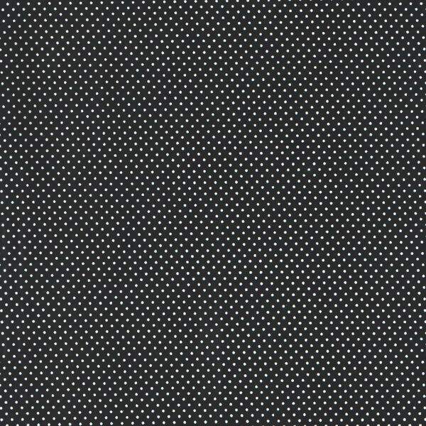 Tecido Tricoline Mini Poa Preto - 0,50x1,50mt