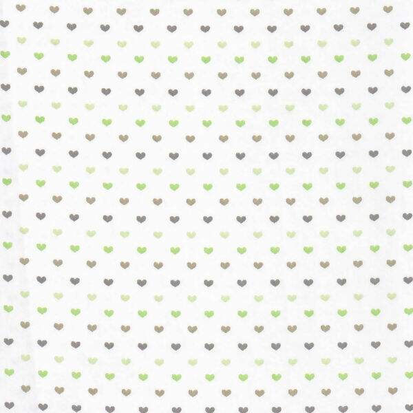 Tecido Estampado - Amor Verde Cor 13 - Des.180572 - 0,50x1,50mt