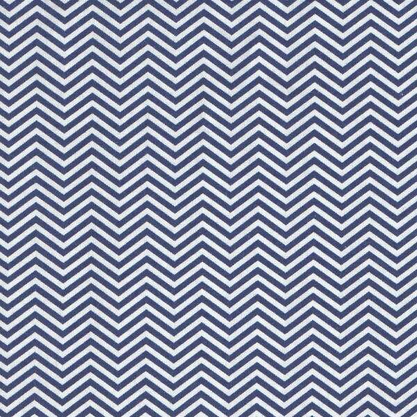 Tecido Estampado - Chevron Médio Marinho Cor 02 - Des.1209 - 0,50x1,50mt