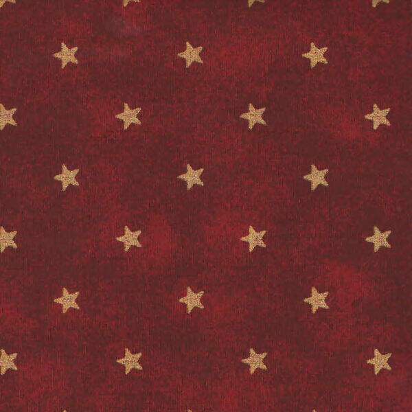 Tecido Estampado Estrelas Dourado Fundo Vermelho Compre Ja