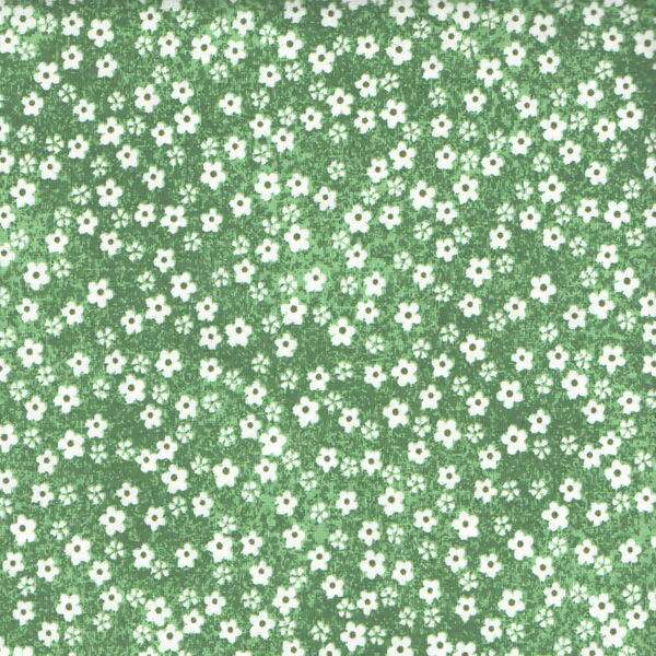 Tecido Estampado - Florzinhas Verde Cor 4 - Des.2626 - 0,50x1,50mt