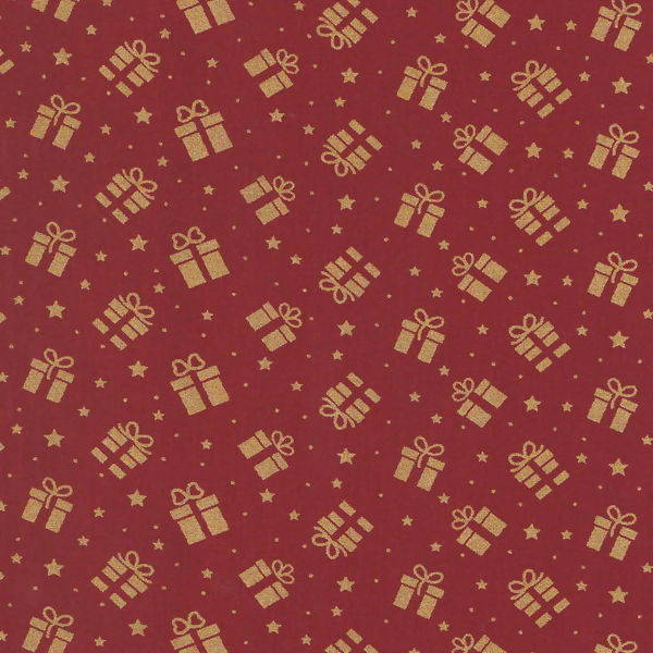 Tecido Estampado Presente Dourado Vermelho Des 1123 Compre Ja