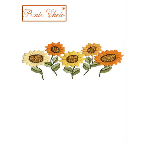 Tecido Riscado para Bordar - Girassol 50x70cm 