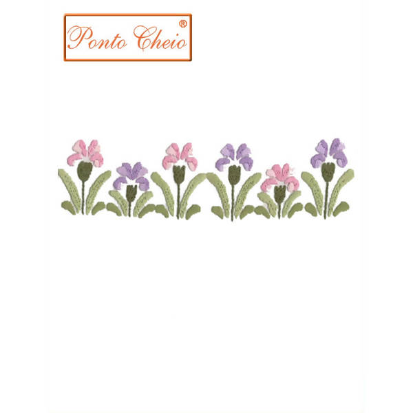 Tecido Riscado para Bordar - Tulipas 50x70cm 