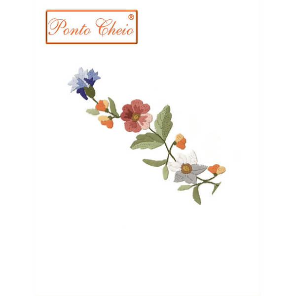 Tecido Riscado para Bordar - Flores 50x70cm 