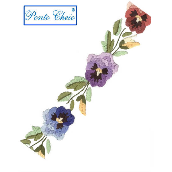 Tecido Riscado para Bordar Amor Perfeito - 50 x 70cm