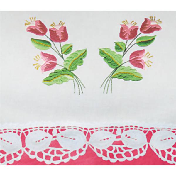 Tecido Riscado para Bordar - Flores 1750 - 50 x 70cm