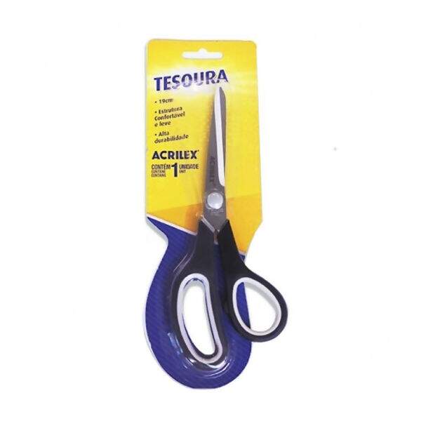 Tesoura Multiuso - 19cm Ref.22529 Preta - Acrilex