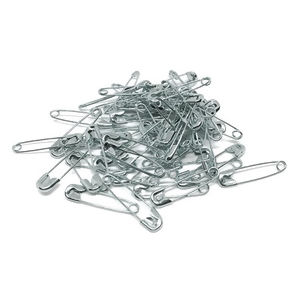 Alfinete de Segurança Prata com 100 unidades