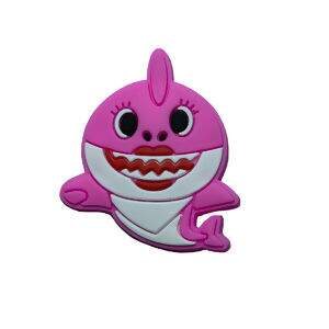 Aplique de Silicone - Baby Shark Rosa