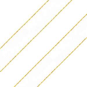 Fita de Cetim Branca com Ourela Ouro - Ord.102 - 15 mm - Peça com 10 metros - Najar