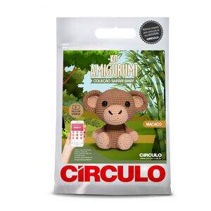 Kit Amigurumi Coleção Safári Baby - Macaco