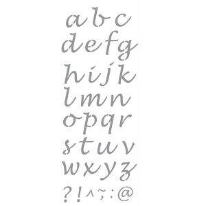 Stencil Opa 17 x 42 cm -  Alfabeto Minúsculo - Ref. Opa 2502