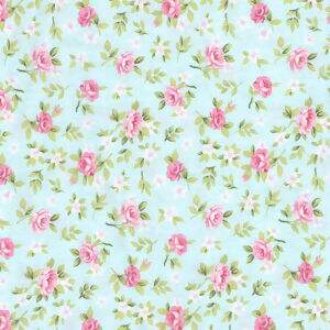 Tecido Estampado - Lucia Flores Azul e Rosa Cor 05 - Des.180355 Floral - 0,50x1,50mt