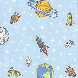 Tecido Estampado - Space Azul - Cor 03 - Des.180628 - 0,50x1,50mt