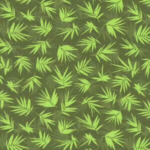 Tecido Estampado - Bamboo Verde Pistache - Cor 2318 - 0,50x1,50mt
