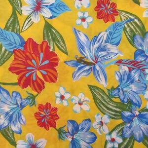 Chita - Flores  Fundo Amarelo - Cor 1 Des. 2385 - 1,00 x 1,40mt