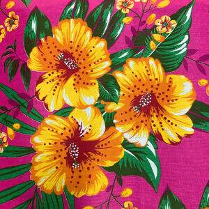 Chita - Flores Amarela e Laranja Fundo Pink Cor2 - Des.2702 - 1,00x1,40mt