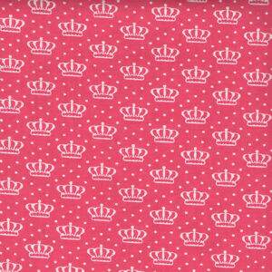 Tecido Estampado - Coroinhas Fundo Pink  Cor 2 - Des.2624 - 0,50x1,50mt
