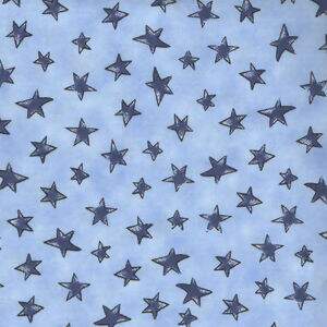 Tecido Estampado - Estrelas Azul fundo Azul - Cor 08 - Des.180626 - 0,50x1,50mt