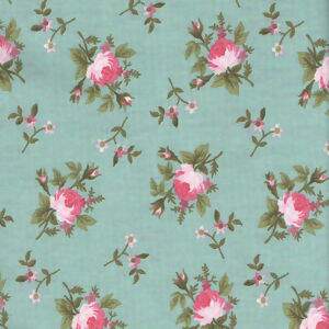 Tecido Estampado - Floral Angel Azul Vintage cor - 06 - Des.180662 - 0,50x1,50mt