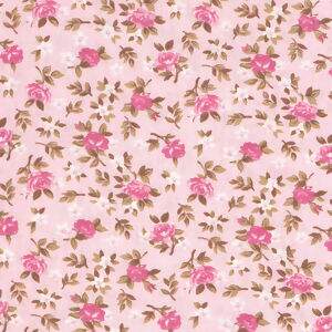 Tecido Estampado - Floral Lúcia Rosa Cor 18 - Des.180355 - 0,50x1,50mt