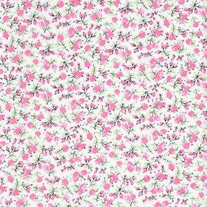 Tecido Estampado - Florzinhas Rosa - Des.3063 - 0,50x1,50mt