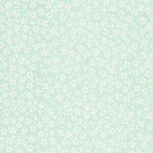 Tecido Estampado - Florzinhas Verde Bebê Cor 083-  Des.2117 - 0,50x1,50mt